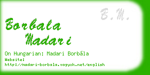 borbala madari business card